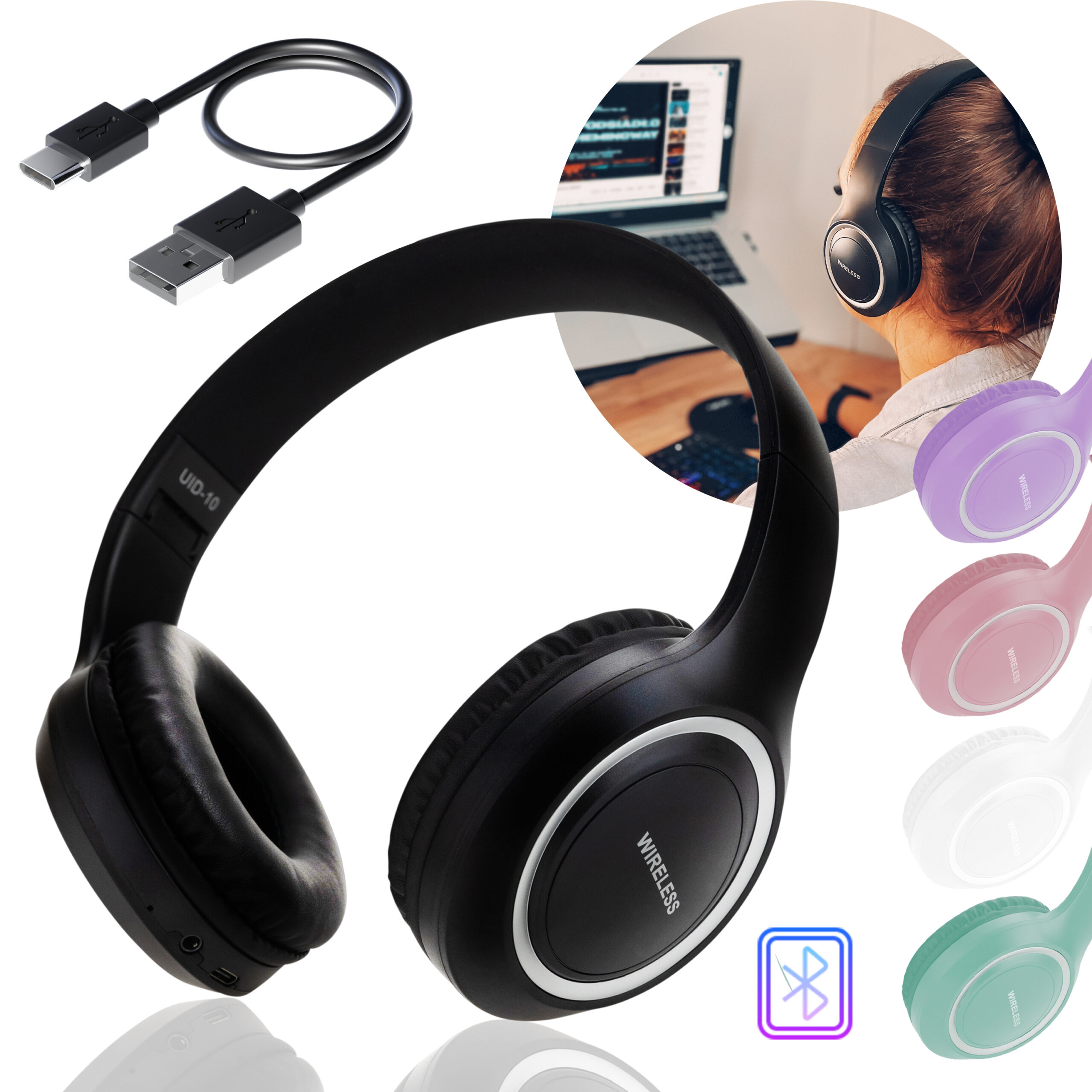 Słuchawki bezprzewodowe Bluetooth mix kolorów 7302_21