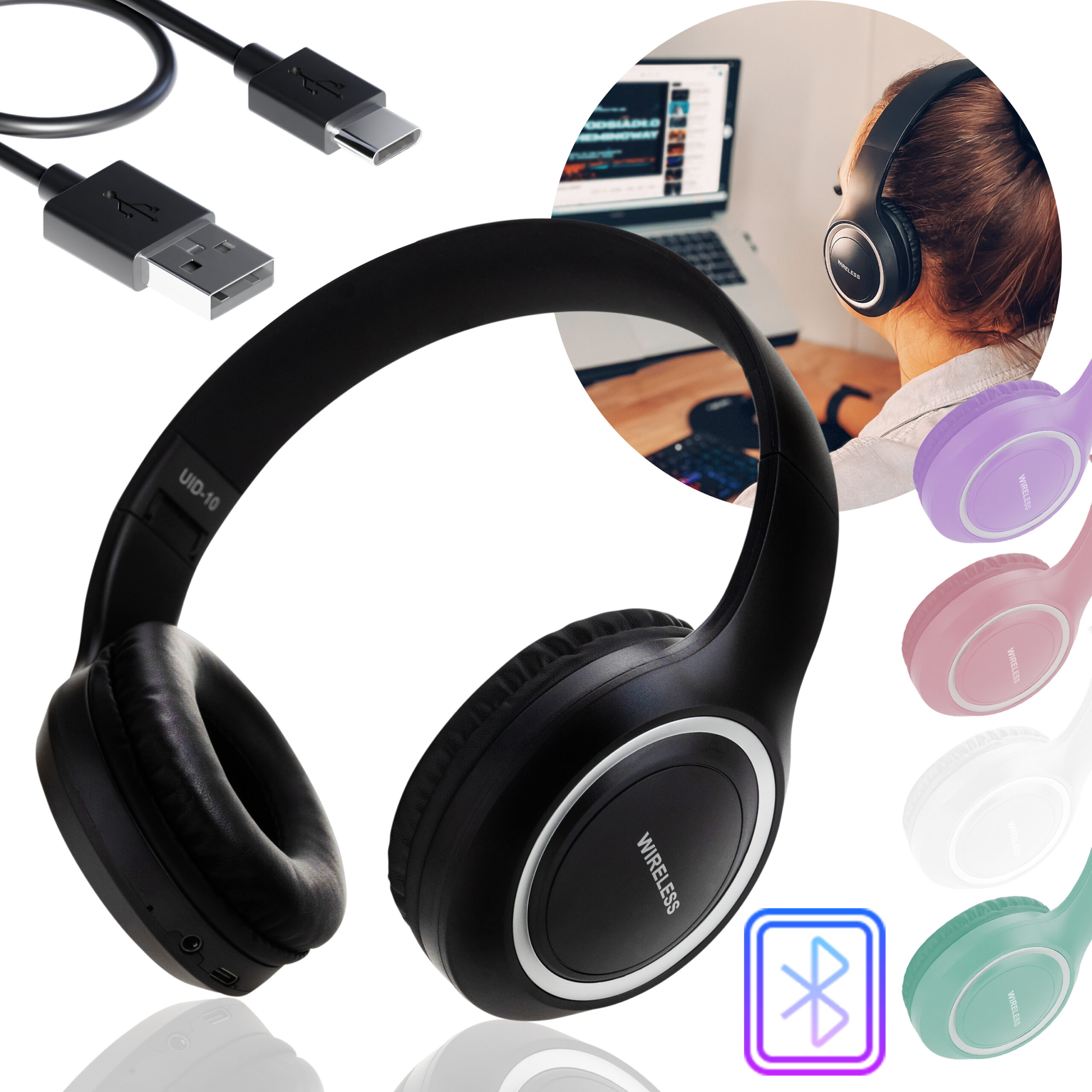 Słuchawki bezprzewodowe Bluetooth mix kolorów 7302_22