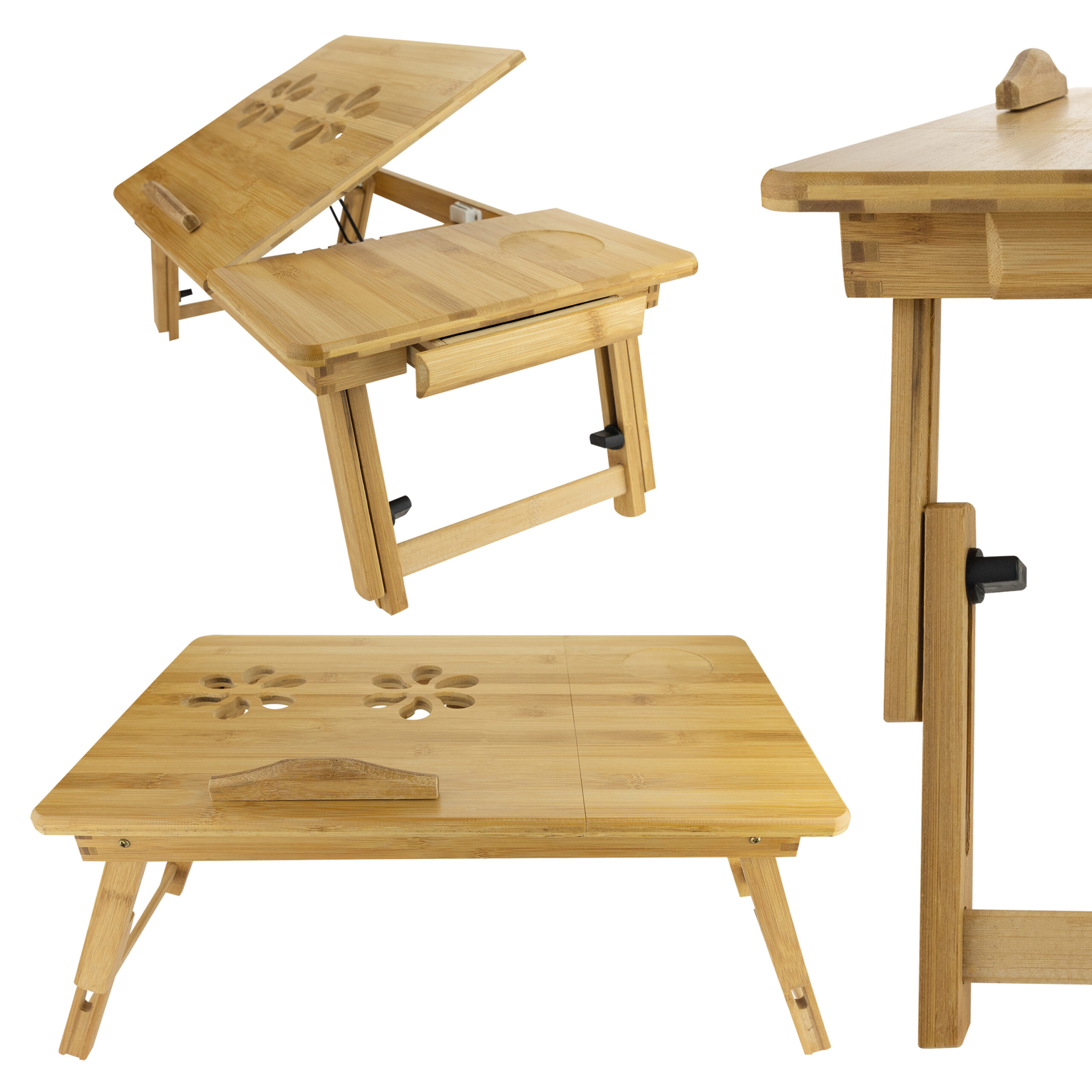 Drewniany składany stolik pod laptopa 7454