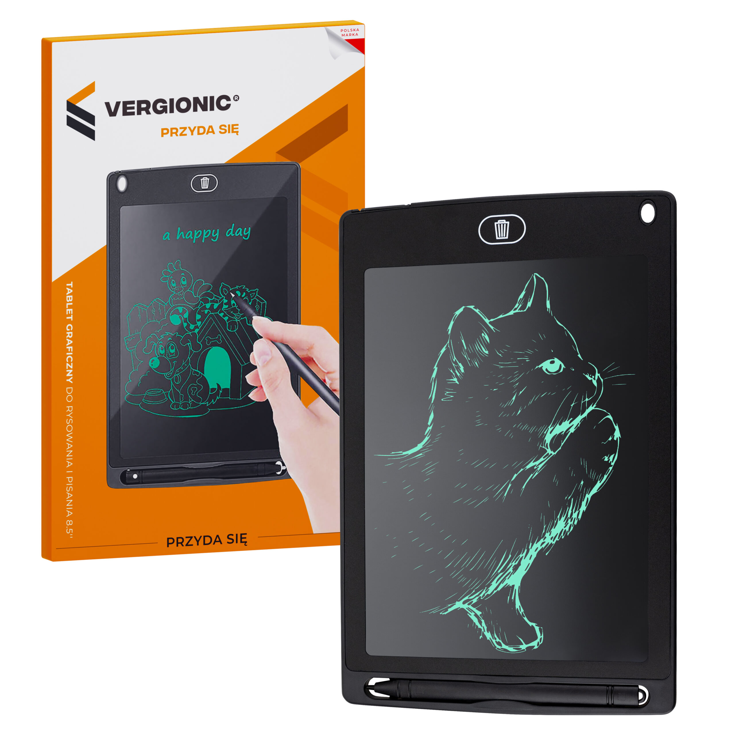 Tablet graficzny do rysowania i pisania LCD 8,5'' VERGIONIC 7392_36